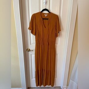 Knox Rose flutter sleeve, v neck mid dress, size medium